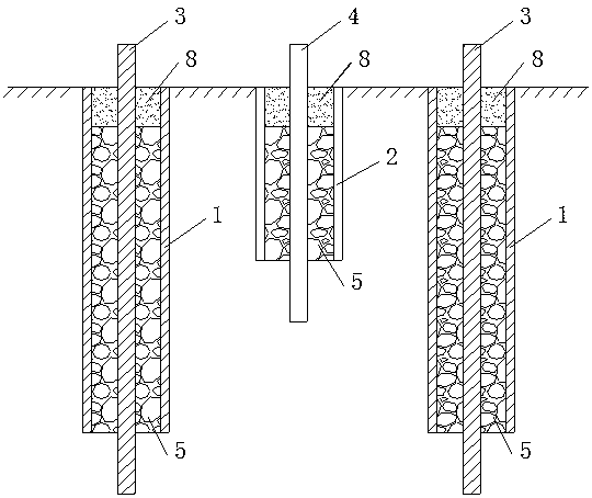 A composite dynamic drainage consolidation system and construction method applied to deep saturated soft soil foundation