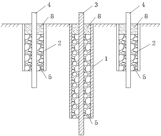 A composite dynamic drainage consolidation system and construction method applied to deep saturated soft soil foundation