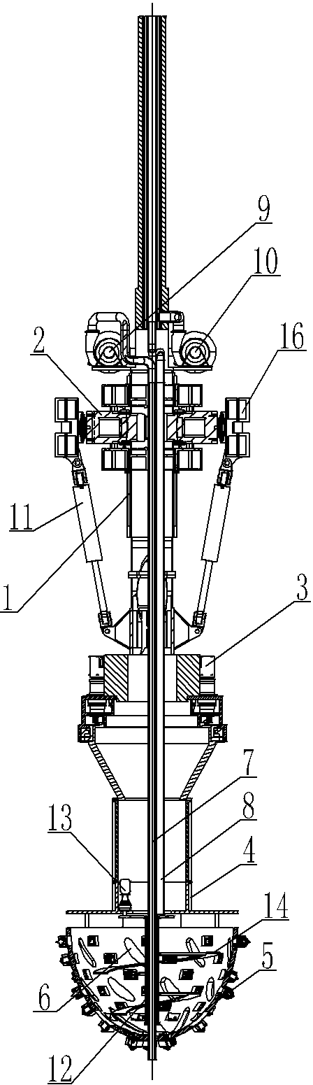 Vertical shaft TBM device