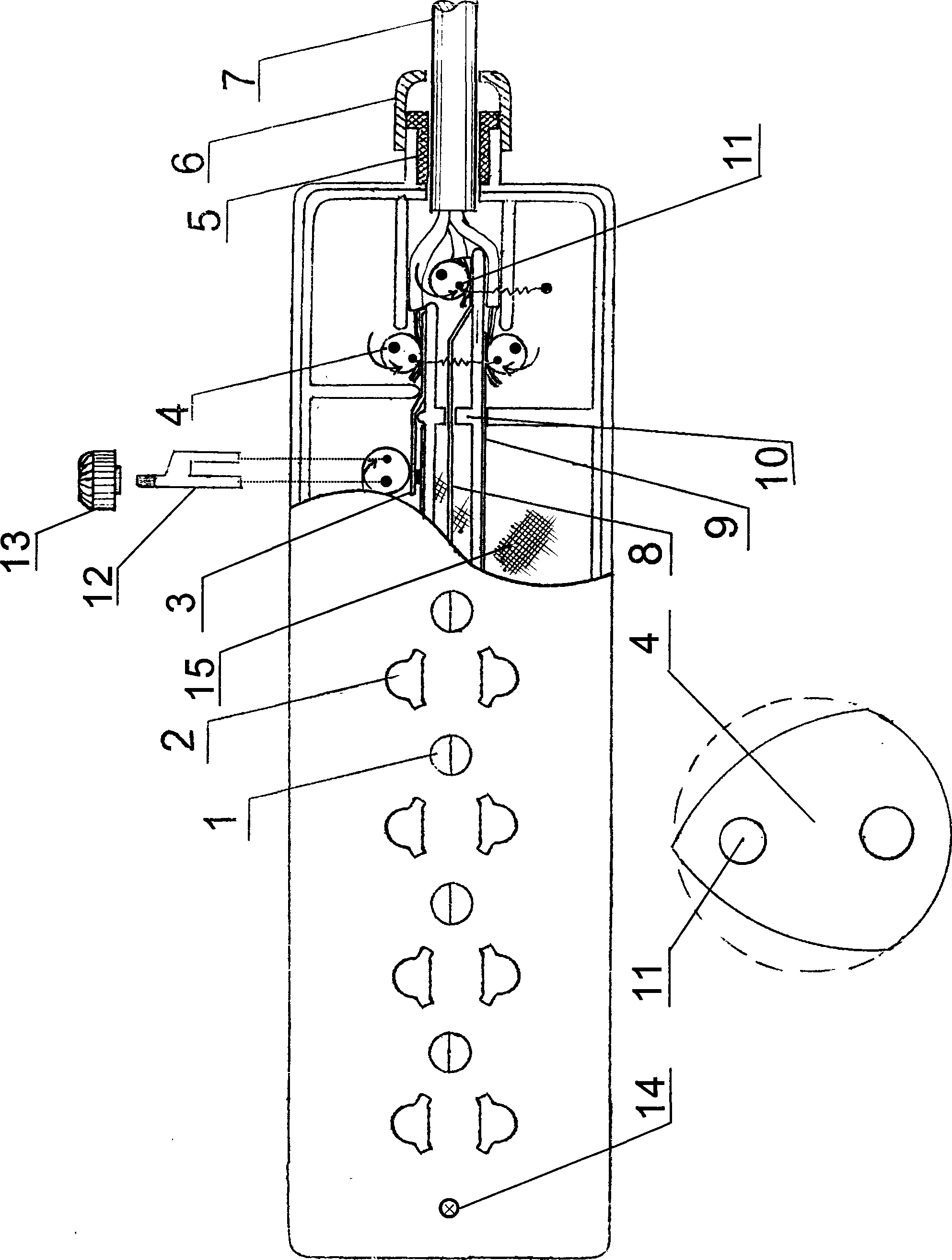 High-efficiency automatic wire connecting double-side socket