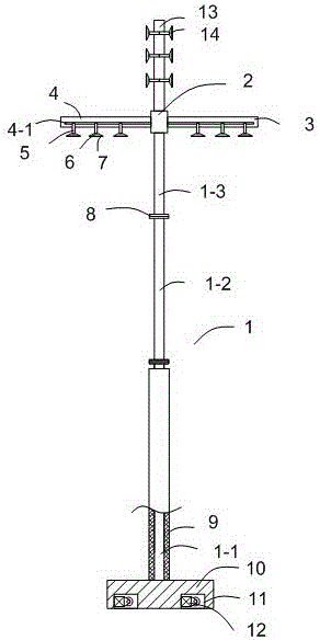 Movable anti-collision street lamp used for intelligent transportation