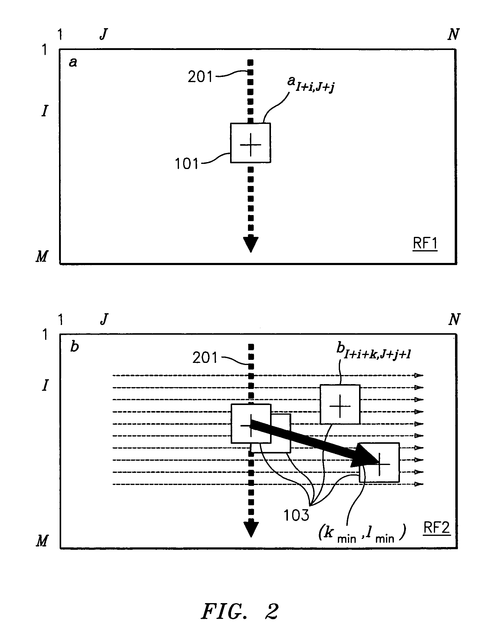Apparatus and method for optimized search for displacement estimation in elasticity imaging