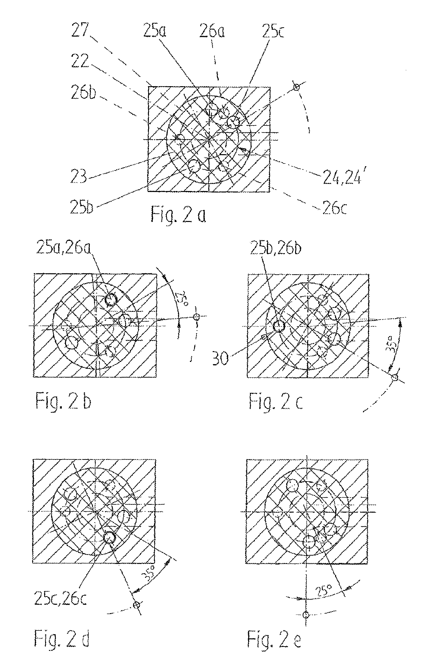 Device for simultaneously filling at least two foods of different compositions into one container