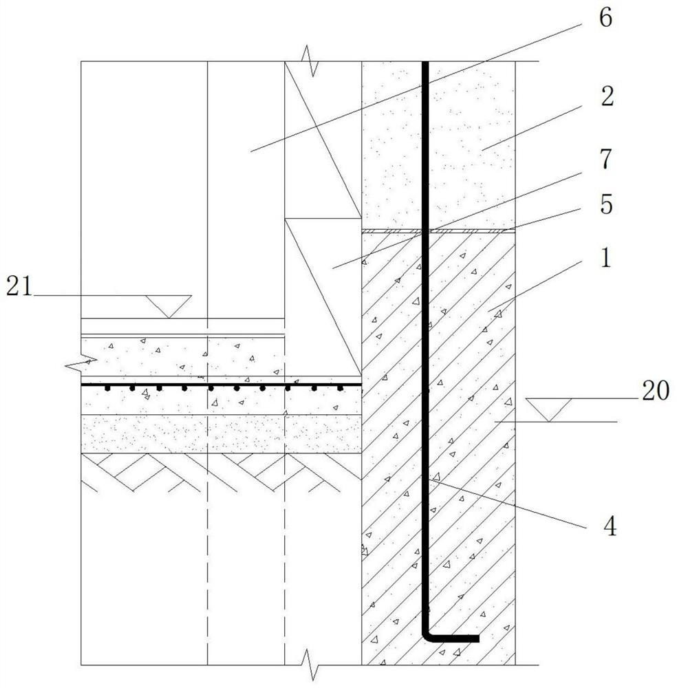 Rammed earth wall without structural columns reinforced by vertical steel bars and its construction method