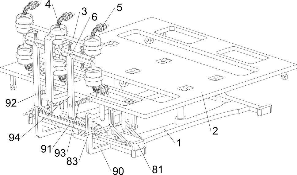 Building template surface spraying device