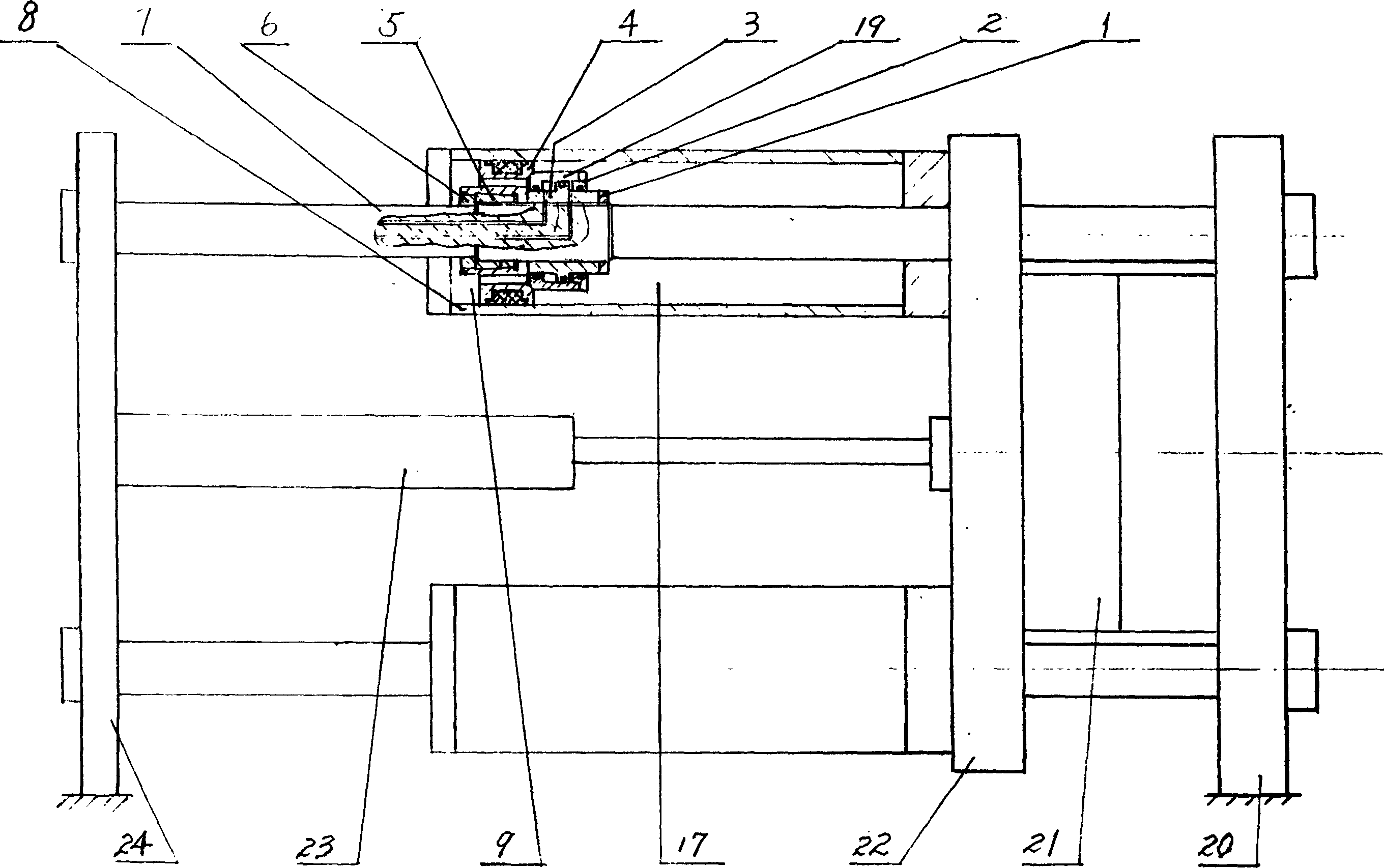 Internal circulation oil cylinder having built in logic valve