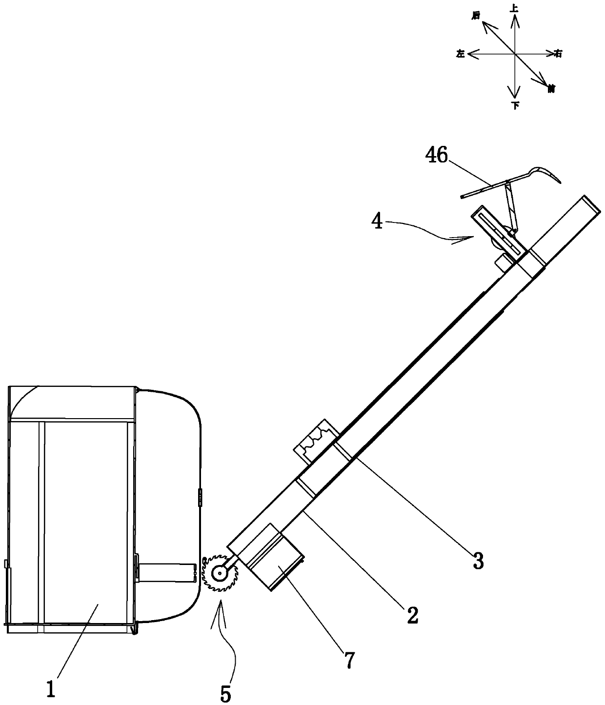 Backpack type Chinese torreya picking apparatus