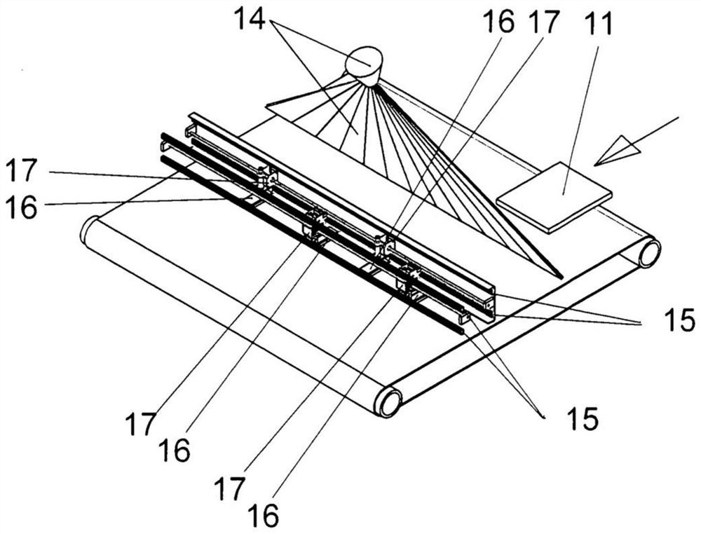 Device and method for using abrasive belt in continuously running abrasive belt grinding machine in laterally precisely defined manner