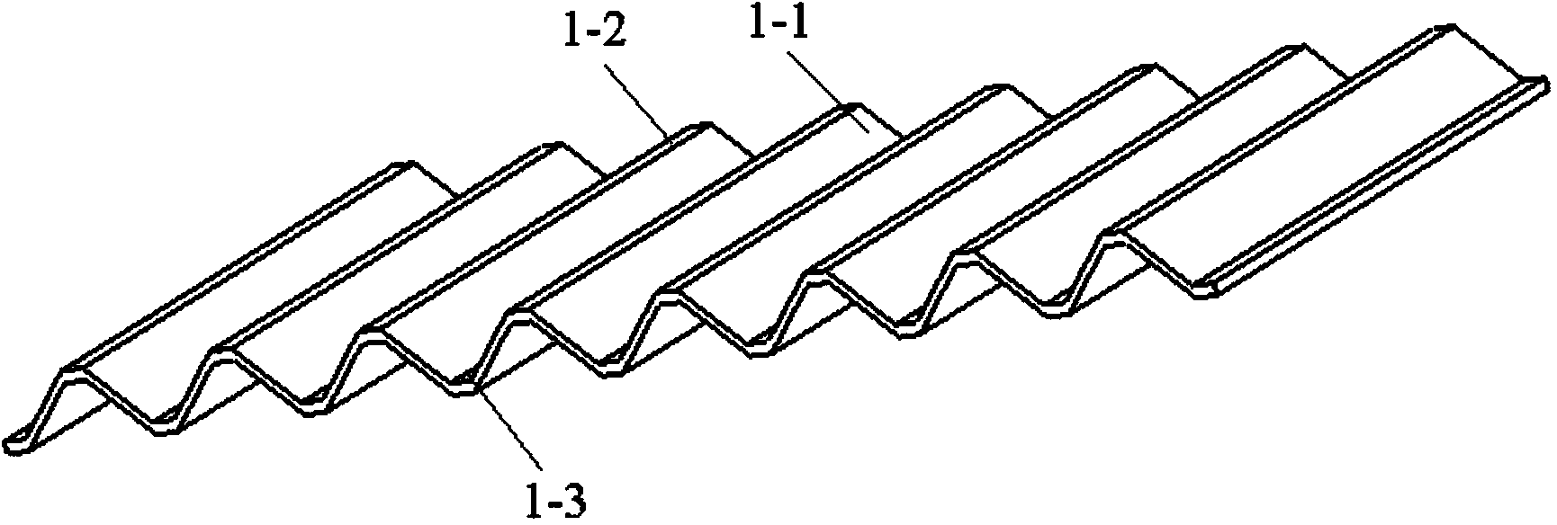 Metal pyramid type lattice sandwich plate and preparation method thereof
