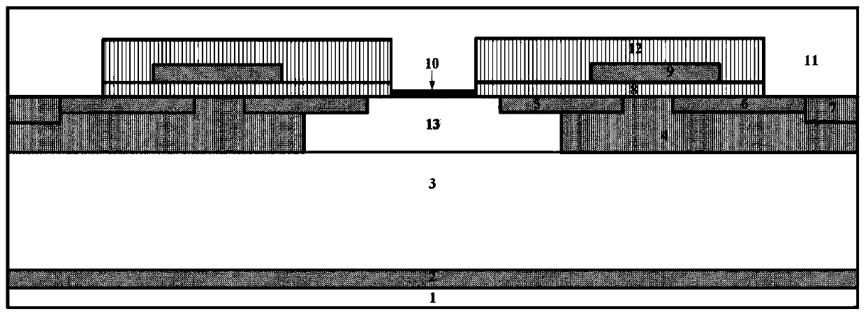 Split gate 4H-SiC VDMOS device