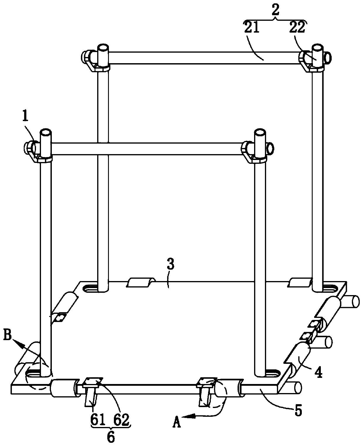 Lifting type operation platform of elevator shaft