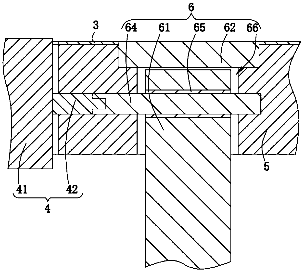 Lifting type operation platform of elevator shaft