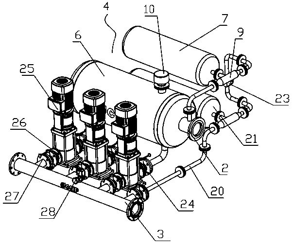 A nfwgⅢ type multi-stage tank water supply equipment