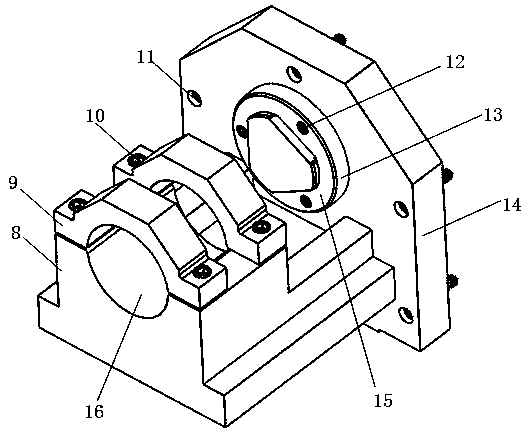 CNC big stick machining combination clamp and clamping method