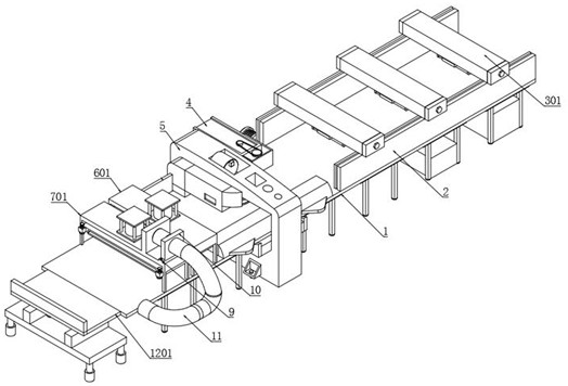 An automatic sheet metal parts feeding processing forming device