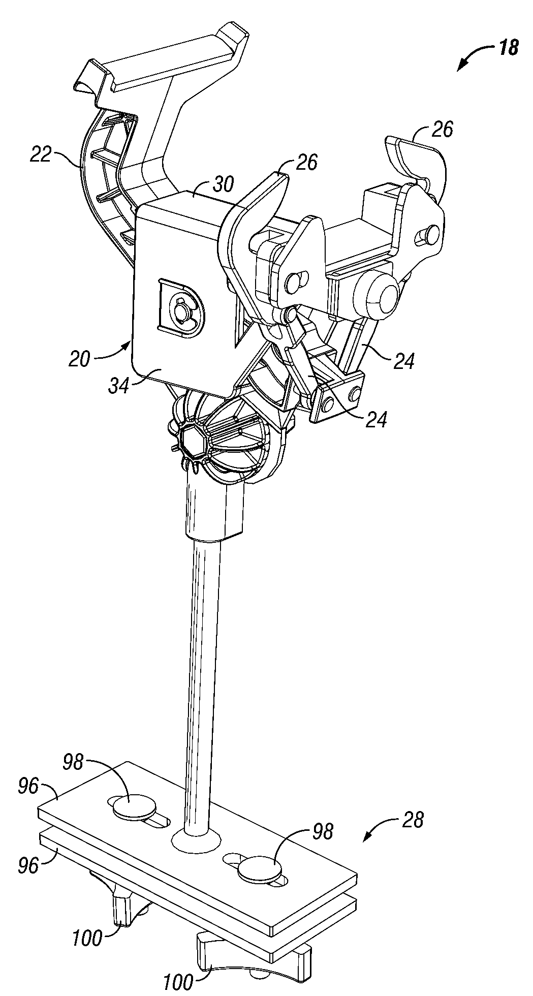Device and method for securing a bow