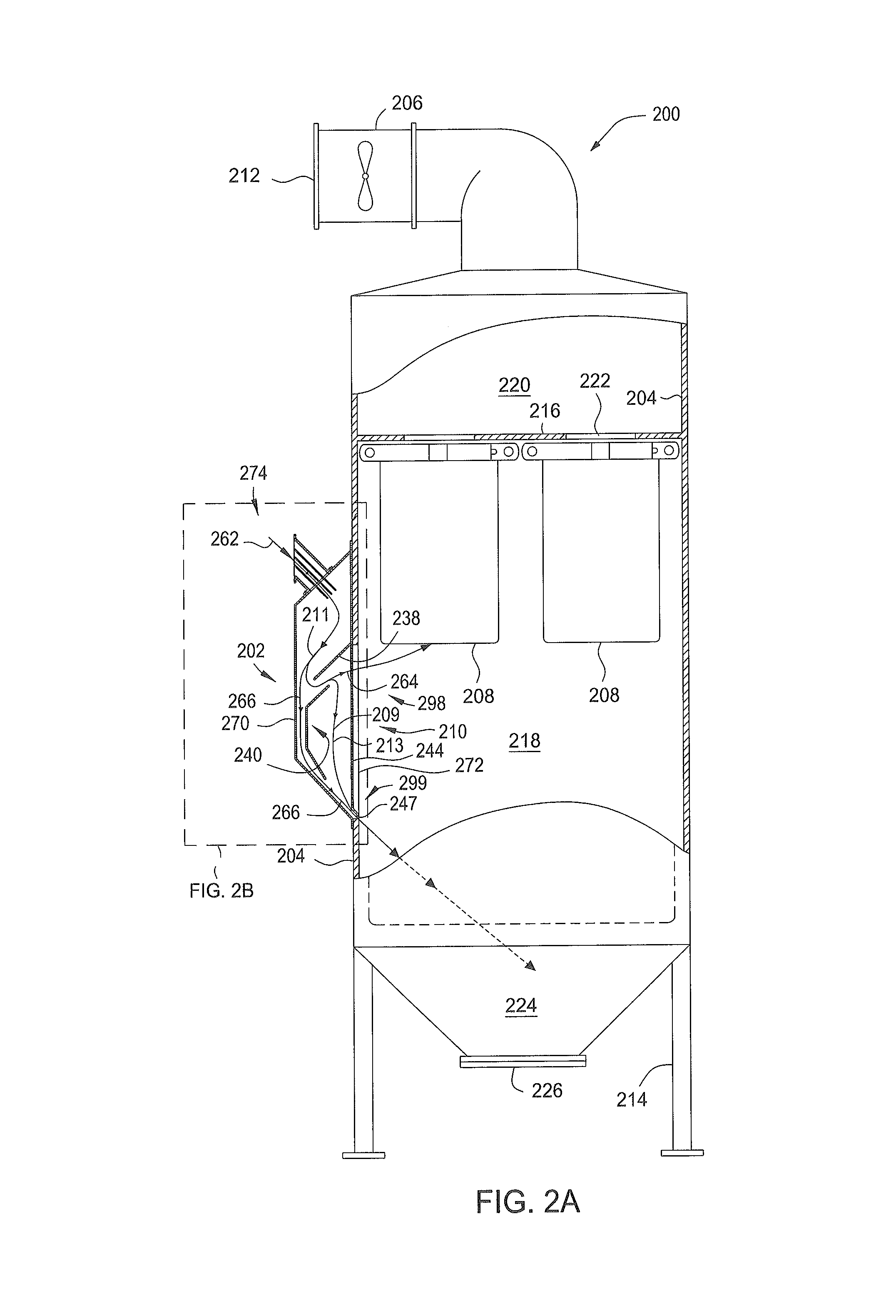 Dust collector with spark arrester