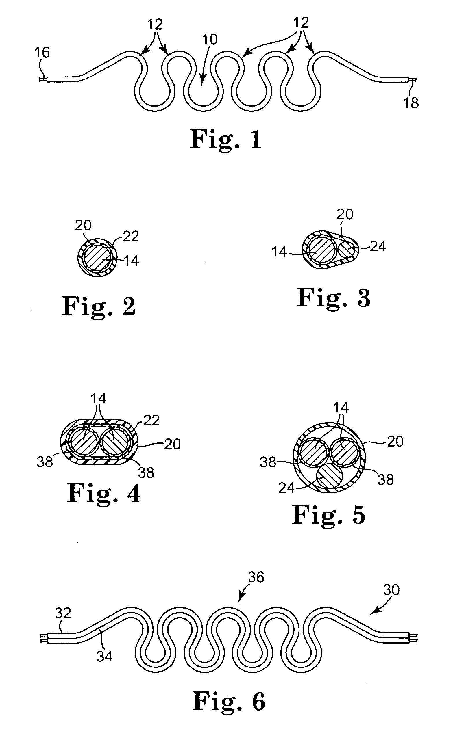 Implantable medical lead assemblies with improved flexibility and extensibility and having a substantially two-dimensional nature