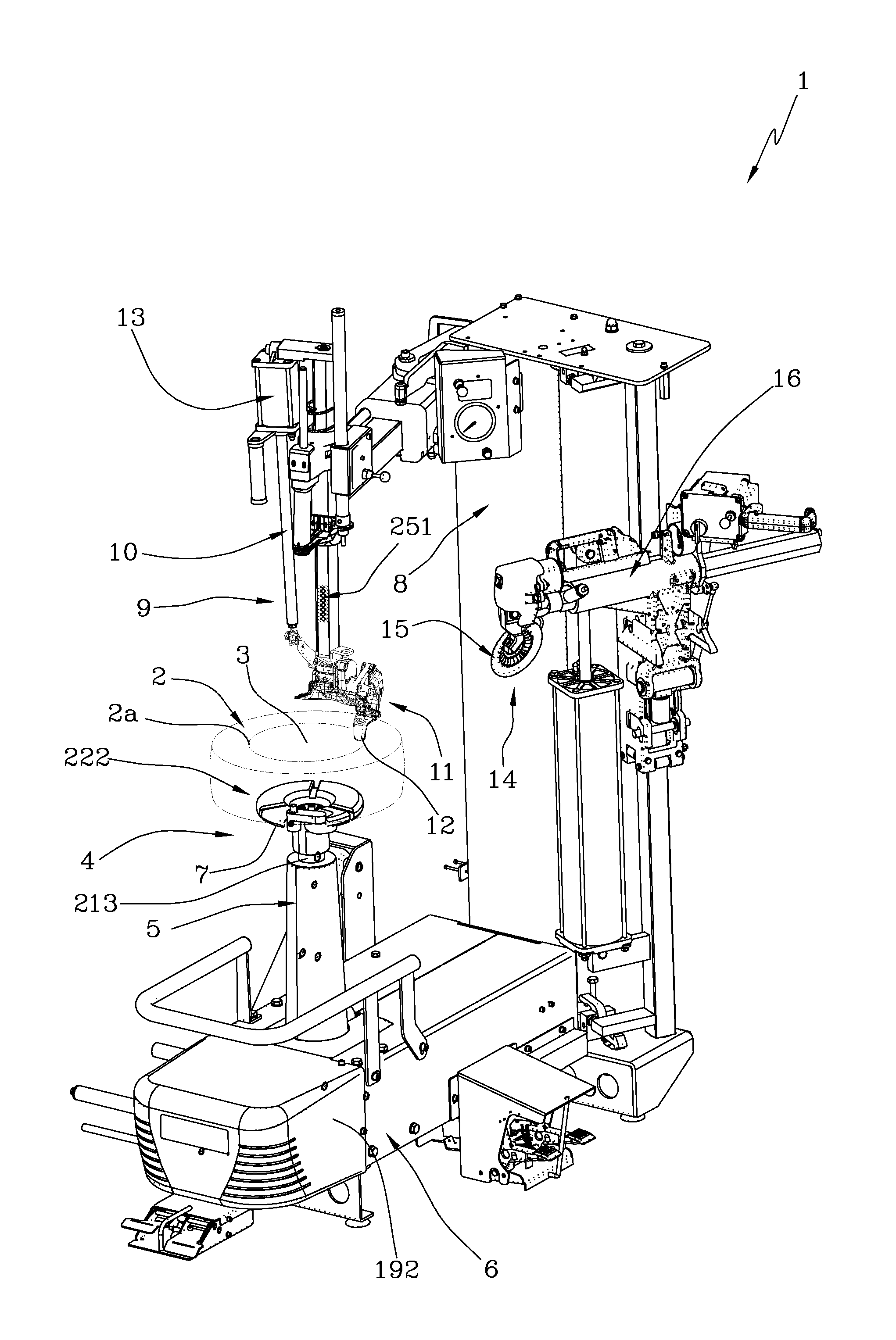 Apparatus and method for mounting and removing tyres on and from respective wheel rims