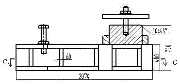 Vehicle lathe rough machining tool for upper rocker arm of vertical milled large-scale key part