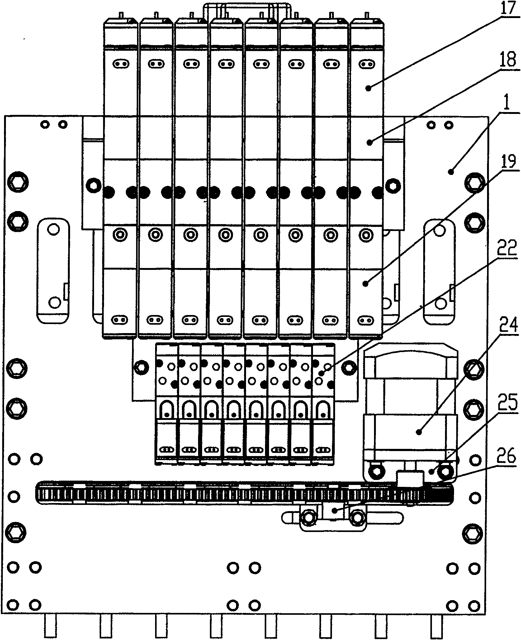 High speed full-automatic paster machine array type mounting head