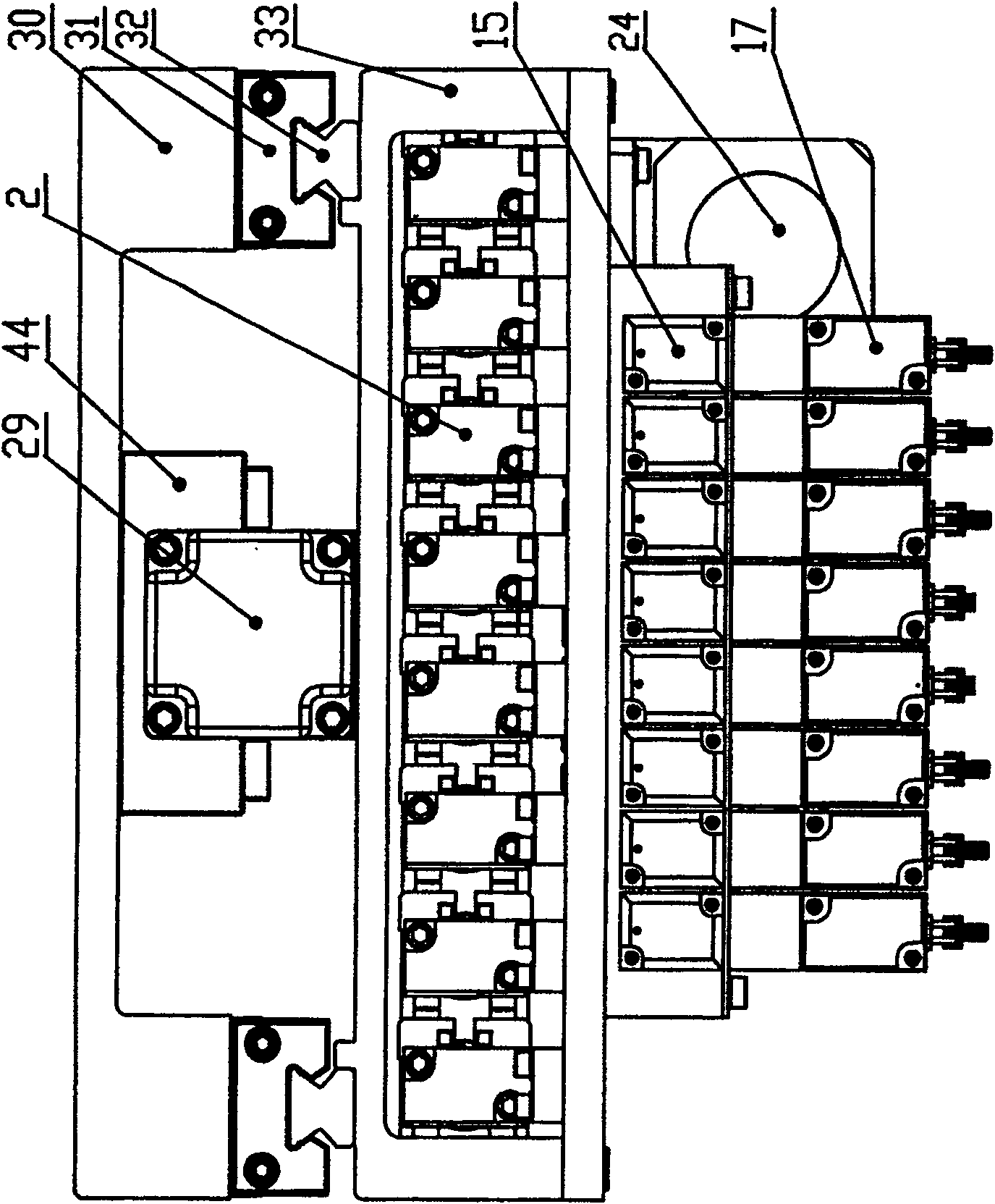 High speed full-automatic paster machine array type mounting head