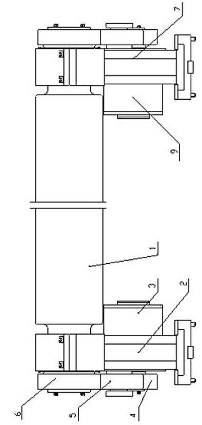 Lower roll driving mechanism of down-adjusting plate bending machine