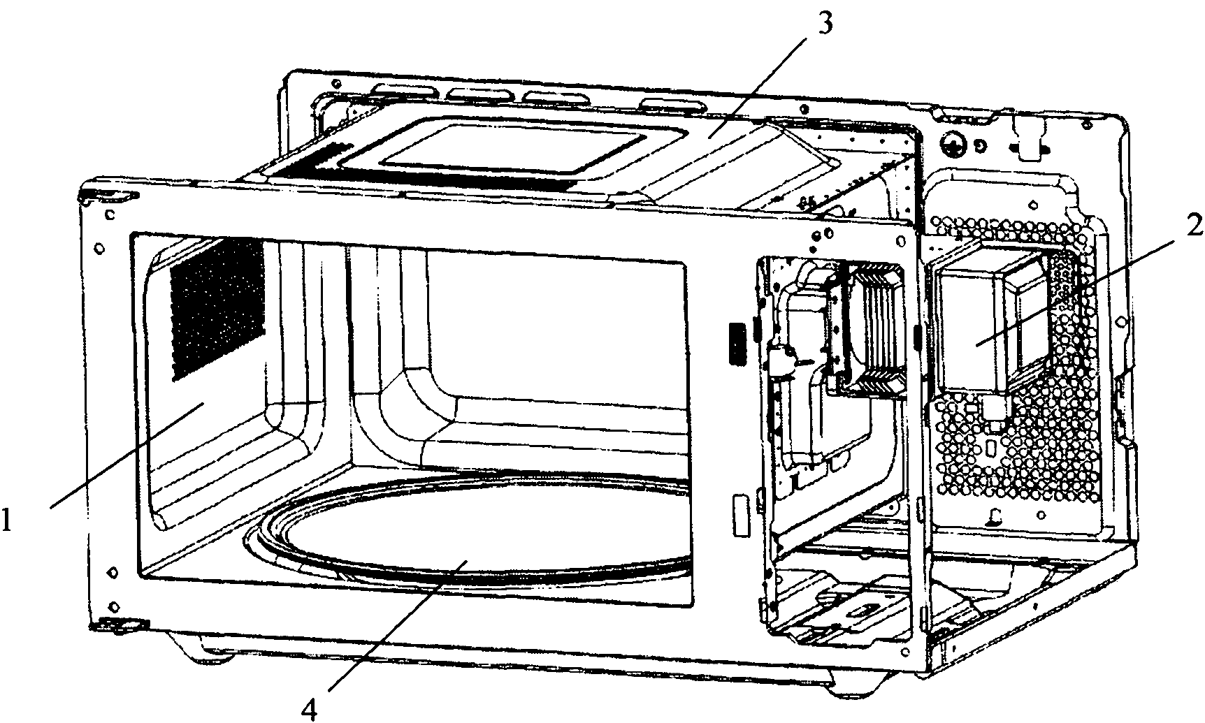 Microwave oven with novel rotating disk structure