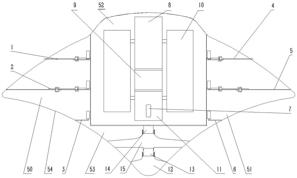 Underwater bionic vehicle based on combined propulsion of swinging pectoral fins and dorsoventral tail fins