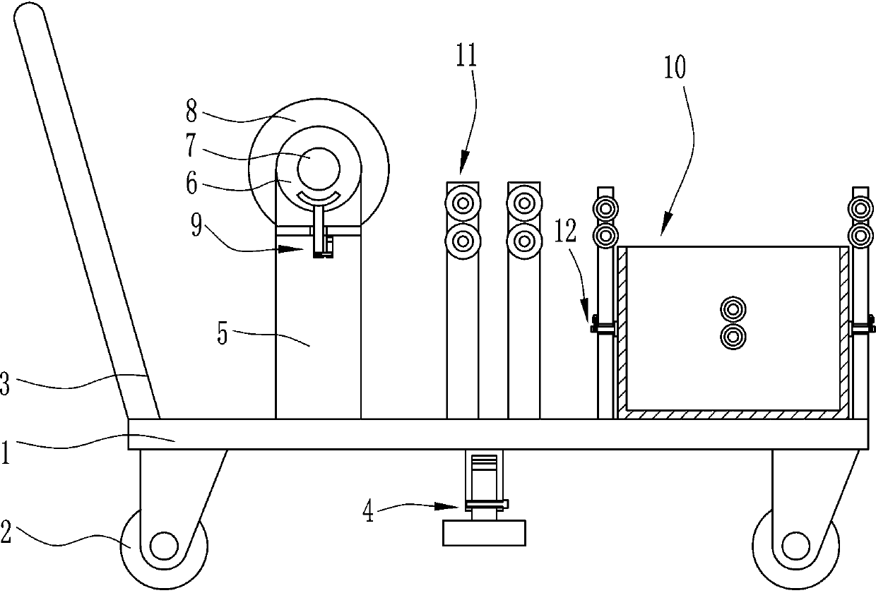 Water pumping pipe belt winding-unwinding device for water conservancy project