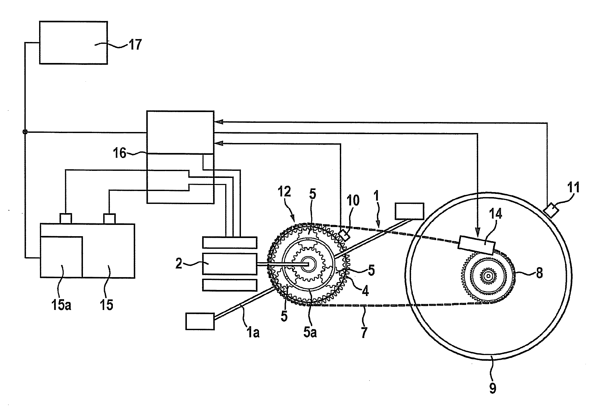 Hybrid drive for an electric bicycle