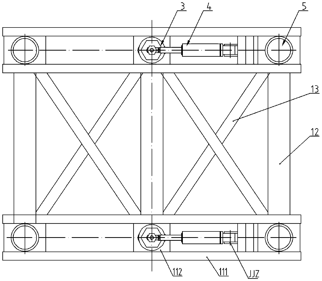 Bottom die trolley of short-line matching prefabricated box girder