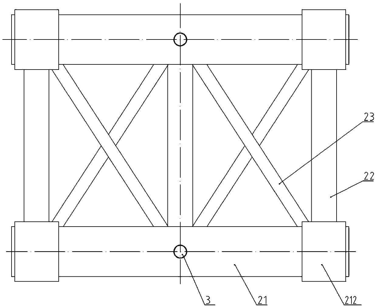 Bottom die trolley of short-line matching prefabricated box girder