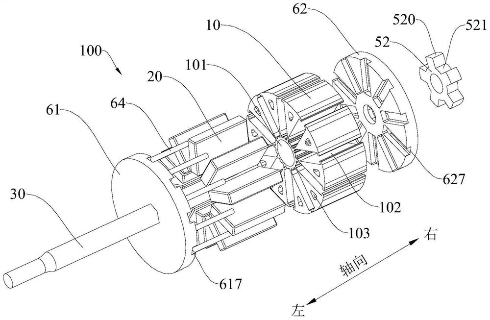 Vibration reduction rotor assembly and motor
