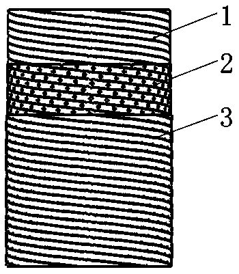 Composite pipe with gradually varied axial strength