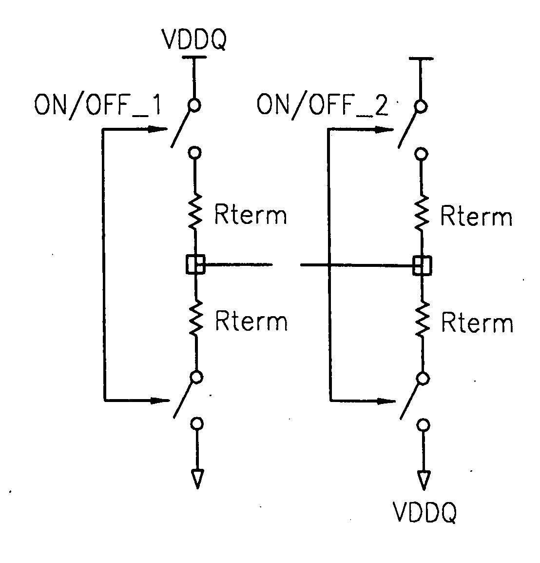 Devices and methods for controlling active termination resistors in a memory system