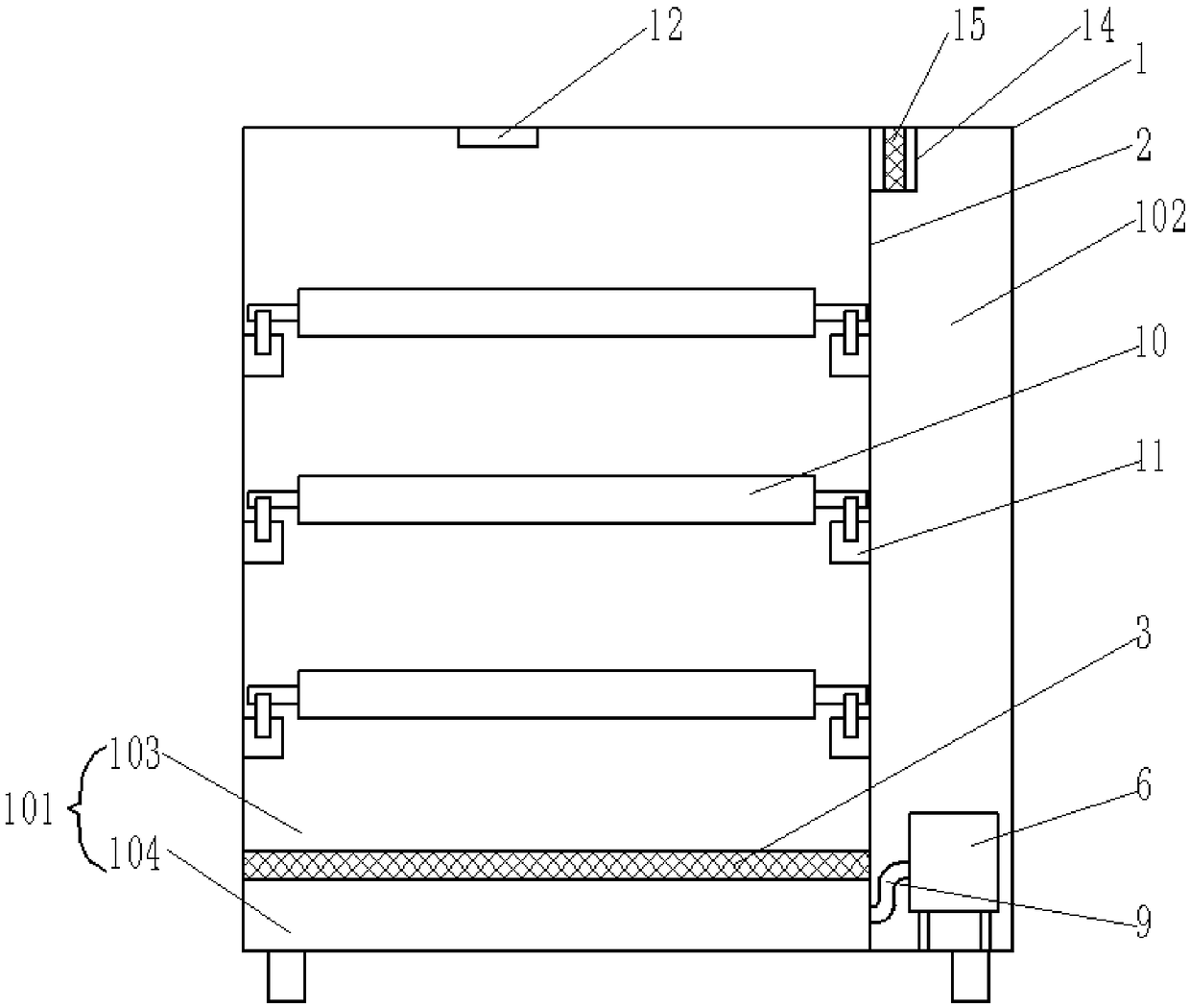 Novel silk cloth storage cabinet