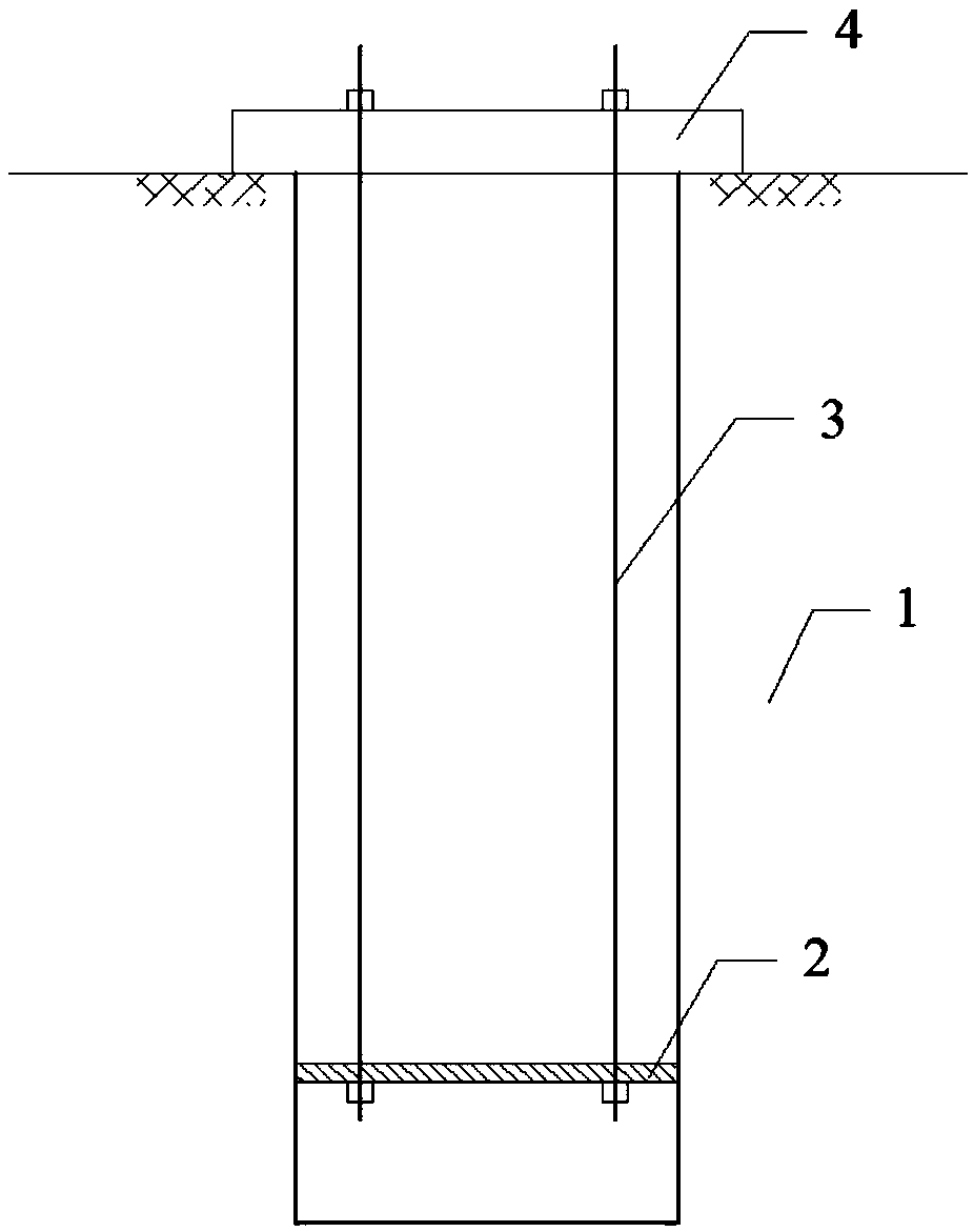 Suspended pile, construction method of suspended pile, and pile side frictional resistance test method