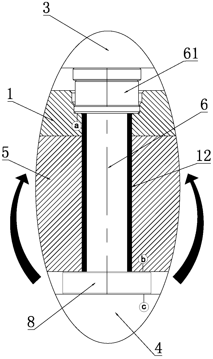 A large-scale hot runner system in which glue leakage does not interfere with the operation of the system