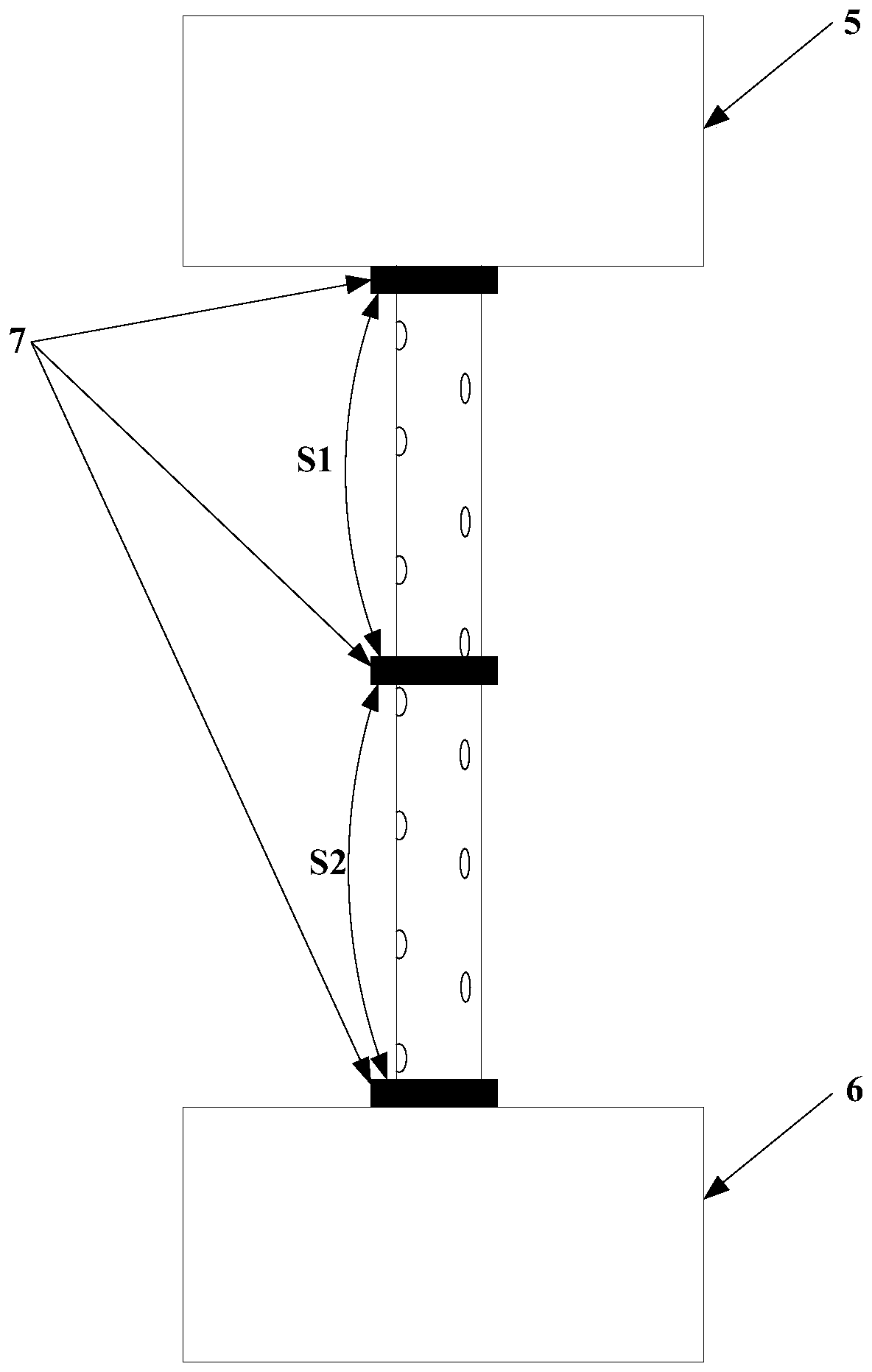 Water-free drilling sound wave detection and water pressure test integrated device