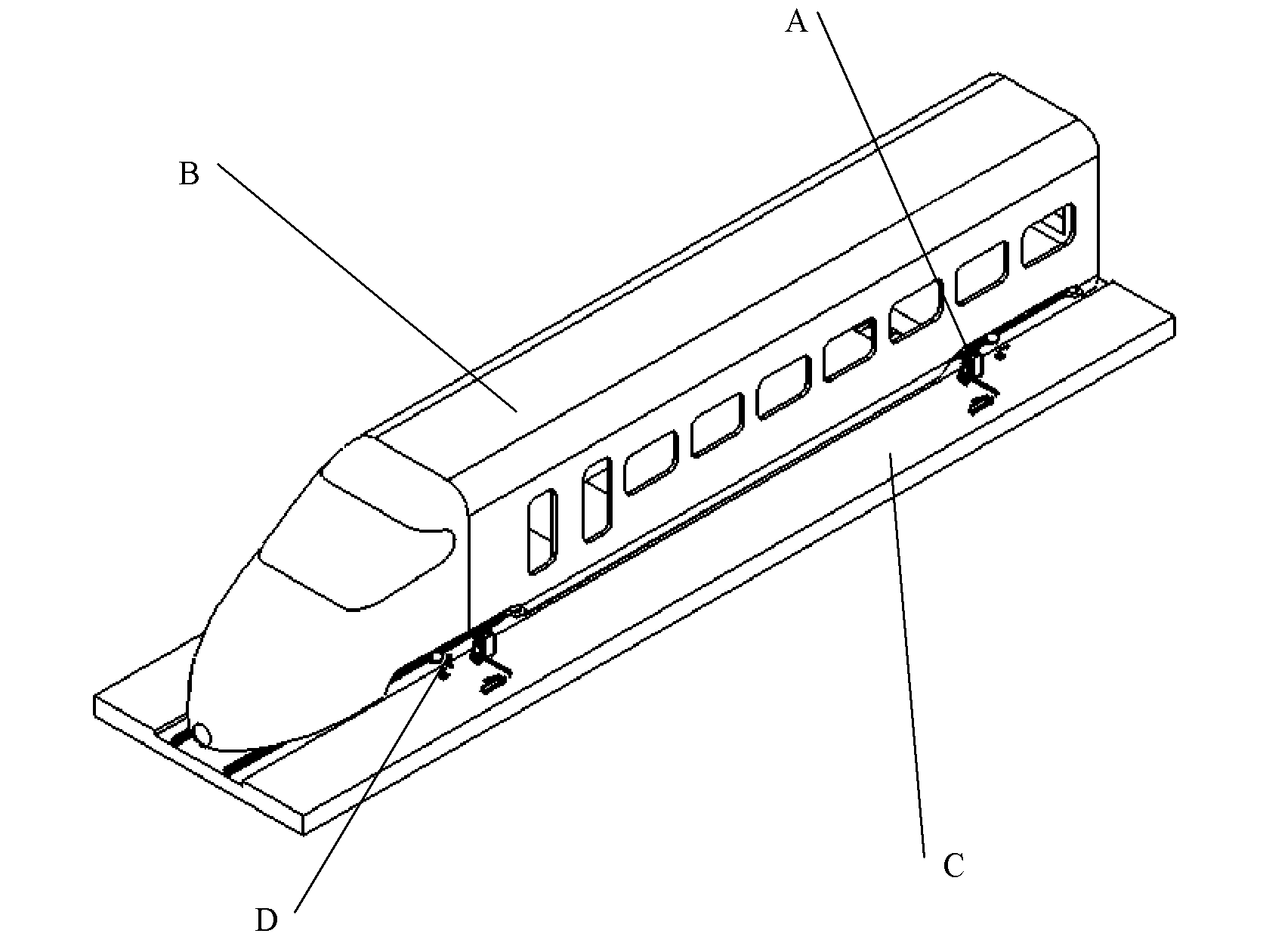 System for testing vibration attenuation of suspension of rail vehicle