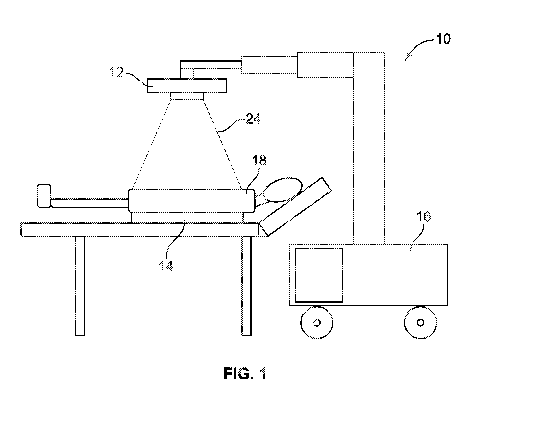 Grid assembly positioning circuit and detector assembly including the same