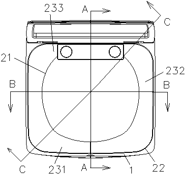 Washing machine control panel seat and washing machine
