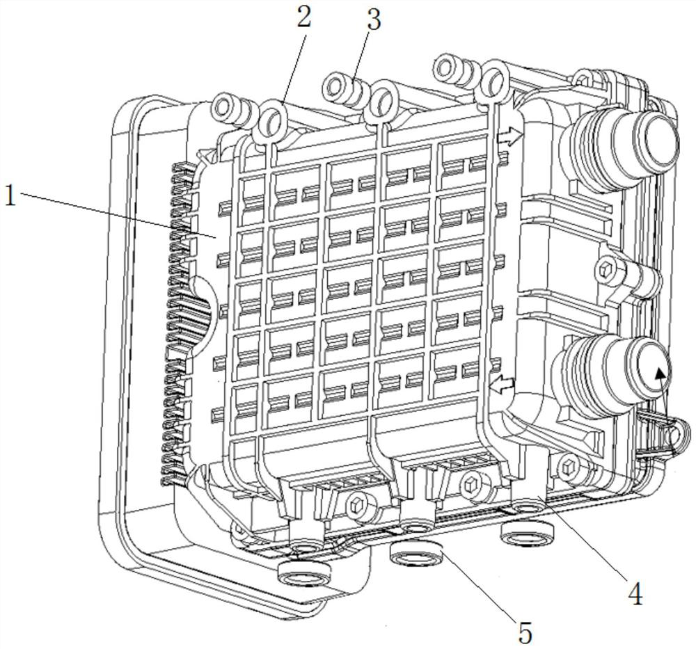 Heater connecting and fixing device and mounting method thereof