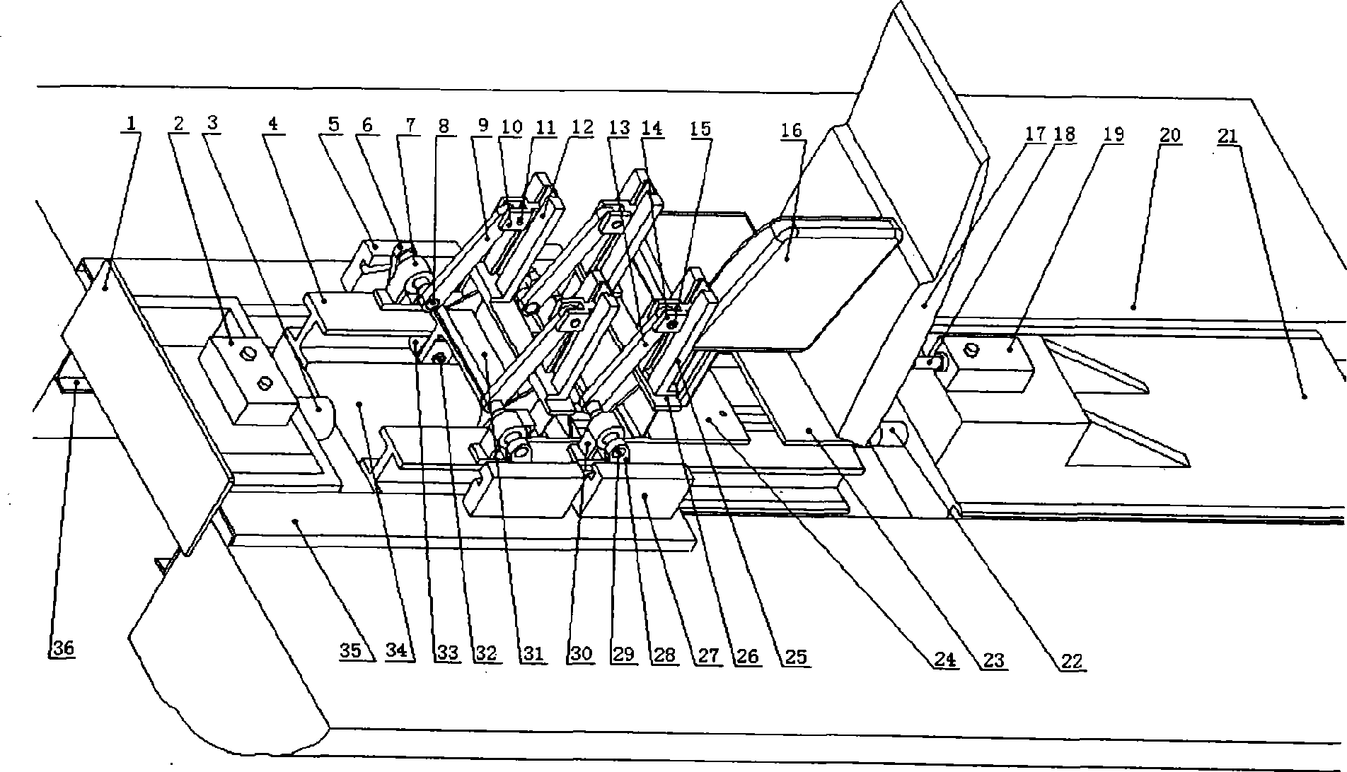 Simulation test device for automobile side collision