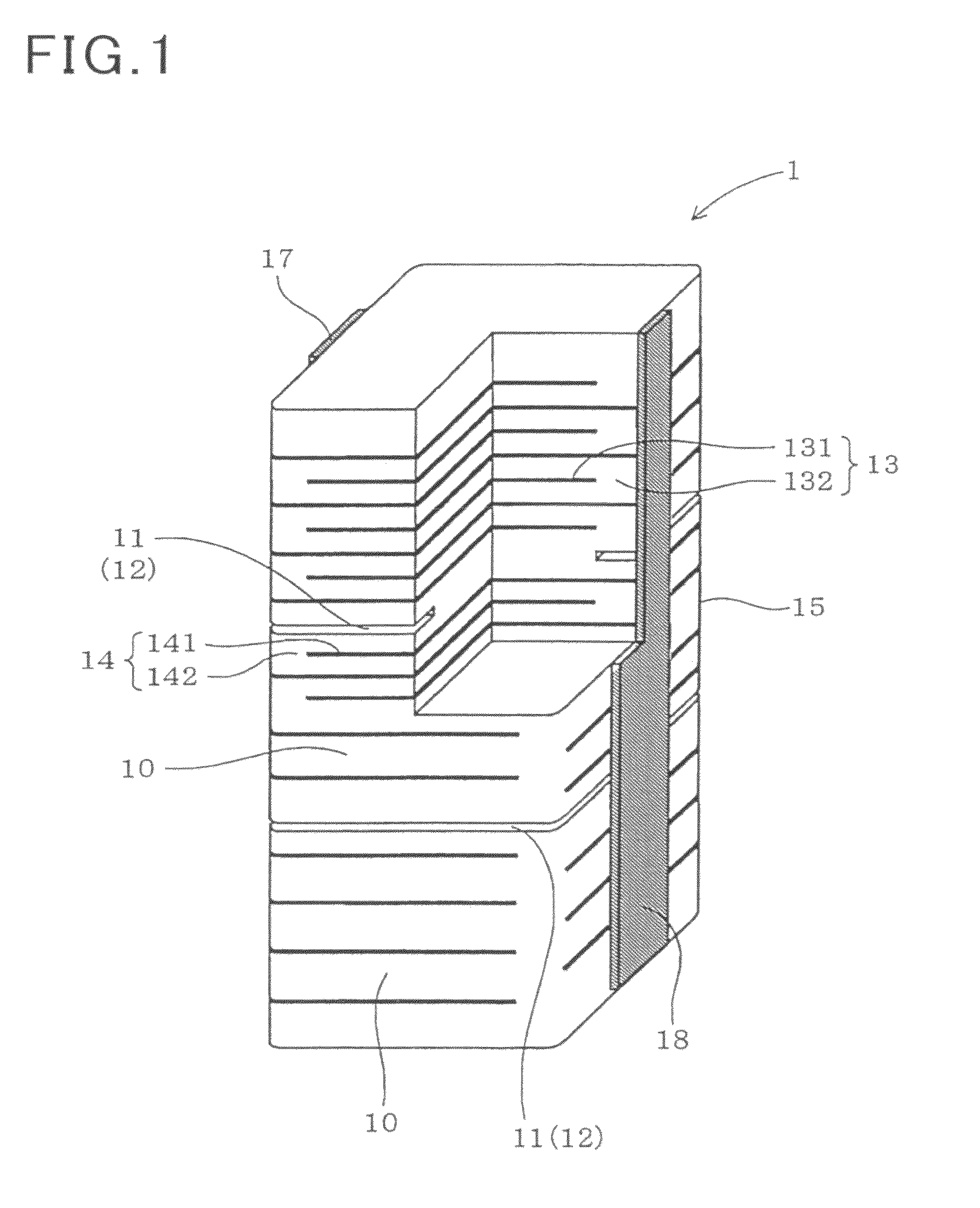 Stacked piezoelectric device