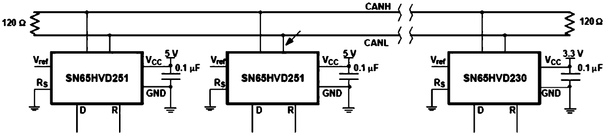 A circuit system capable of increasing the noise margin of CAN bus signals