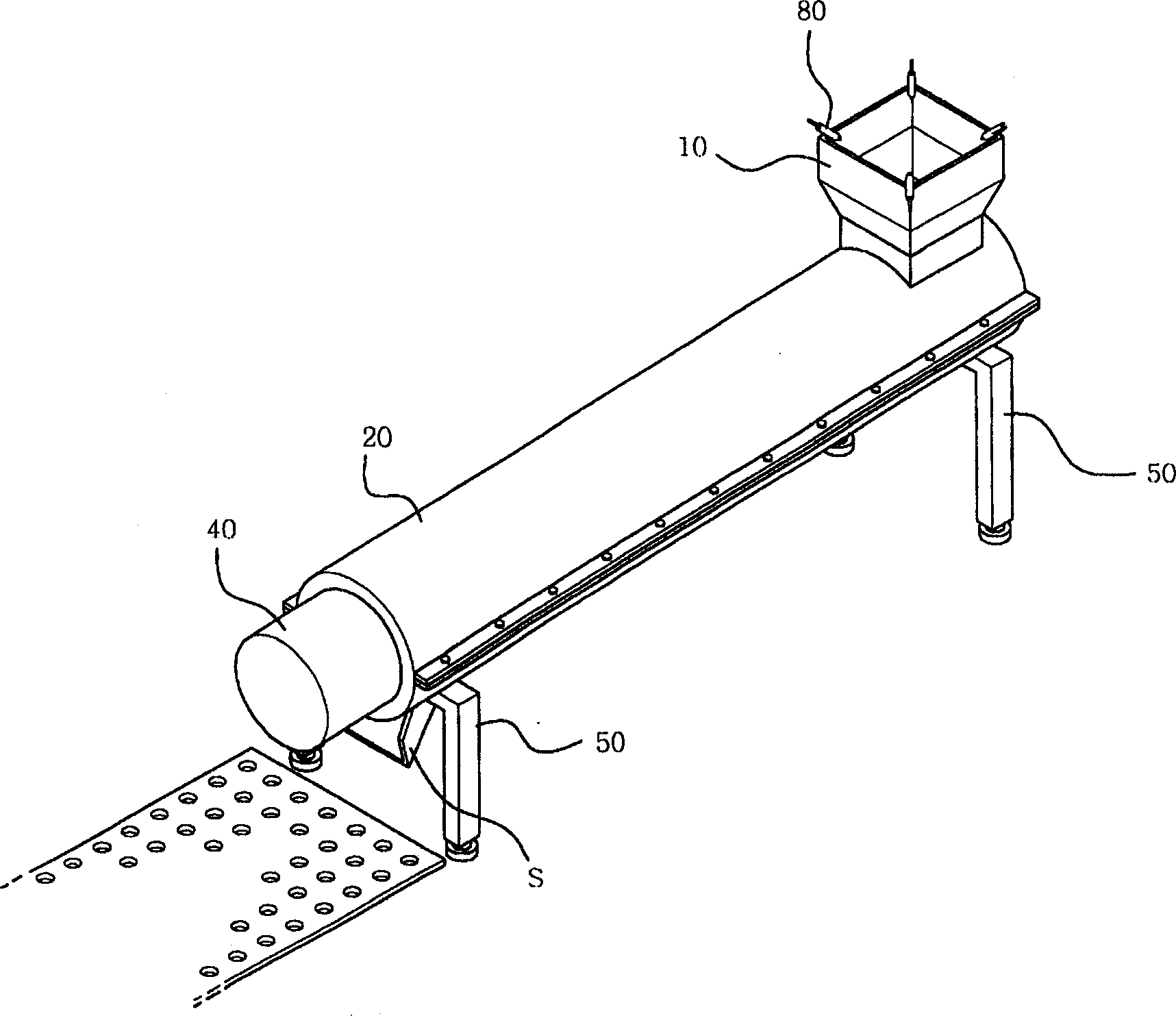 Stripping device for recycled aggregate