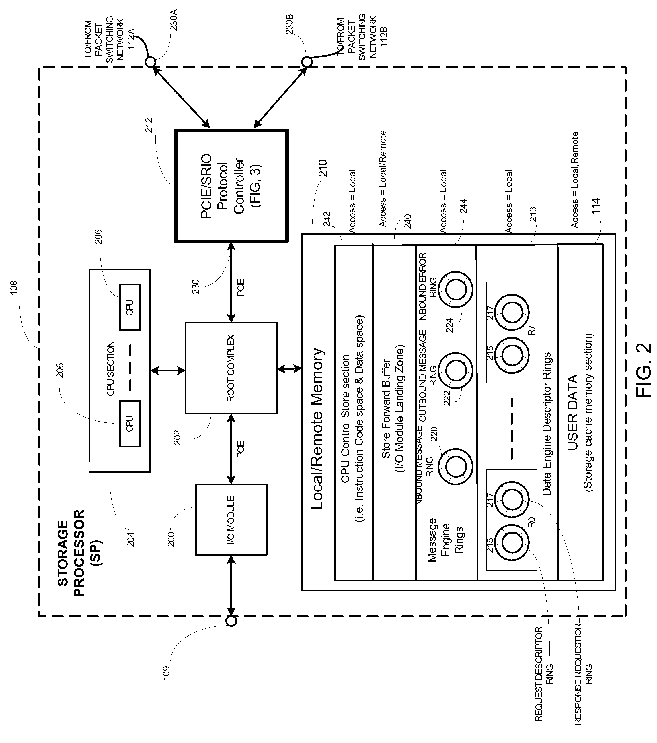 Protocol controller for a data storage system
