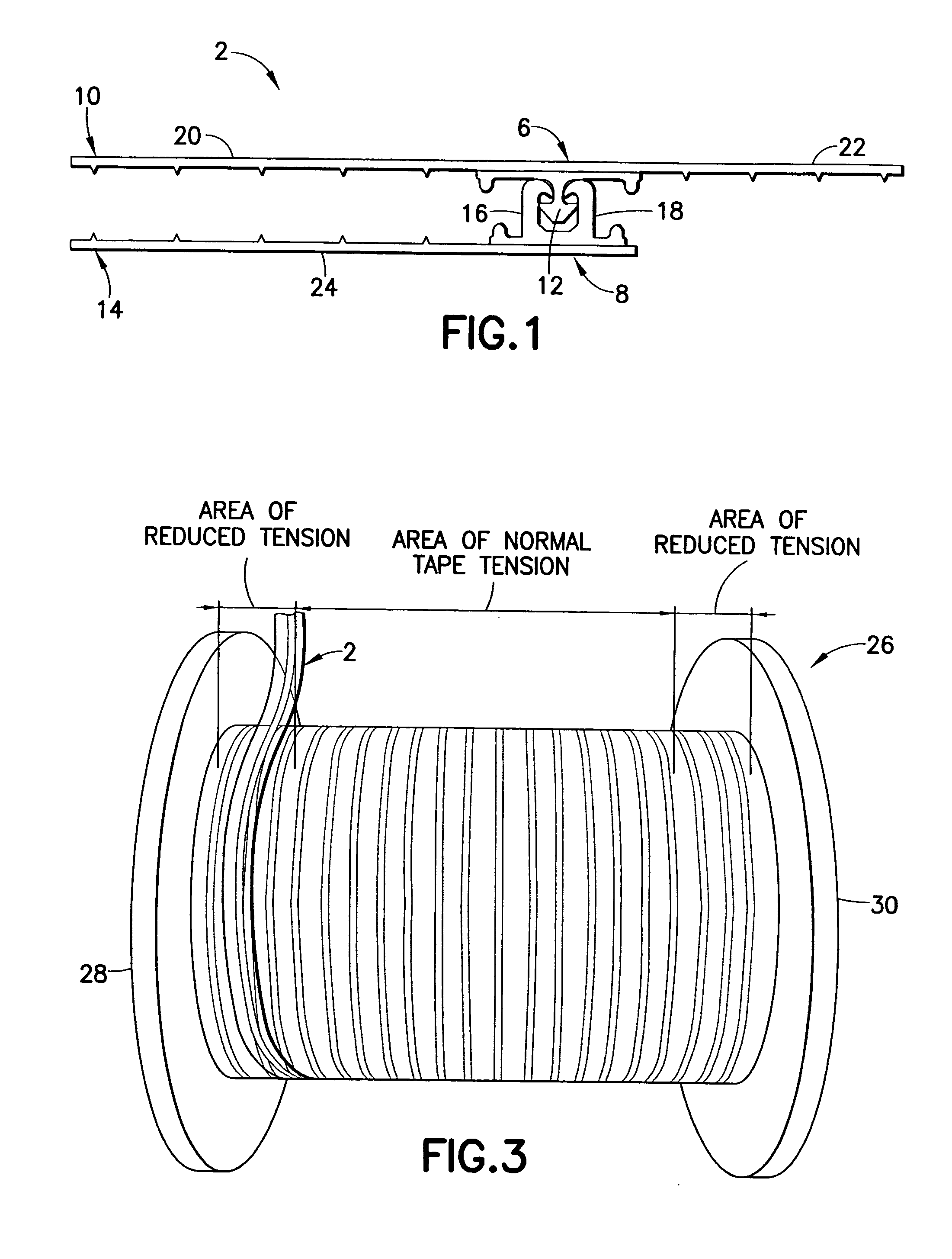 Method for reducing camber in coiled plastic ribbon or tape